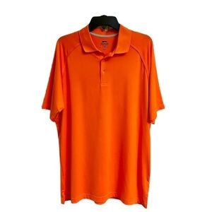 SLAZENGER, MENS GOLF SHIRT. ORANGE, SHORT SLEEVE POLO. EXCELLENT CONDITION.SIZEL